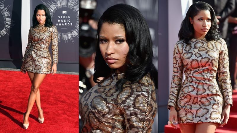 Illustration for article titled Glitter, Cleavage and Outlandish Outfits on the VMAs Red Carpet